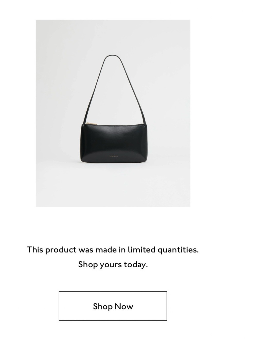 Mansur Gavriel Gaia Black Leather Shoulder Bag